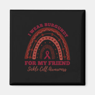 Ich trage Burgundy für meine Freundin Rainbow-Sick Magnet