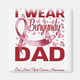 Ich trage Burgundy für meinen Vater Oral Head Neck Magnet