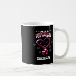Ich trage Burgundy Son Multiple Myeloma Awareness Kaffeetasse