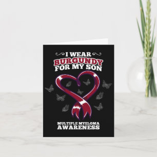 Ich trage Burgundy Son Multiple Myeloma Awareness Karte