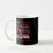 Ich trage Burgundy Support Fighters Brain Aneurysm Kaffeetasse (Links)