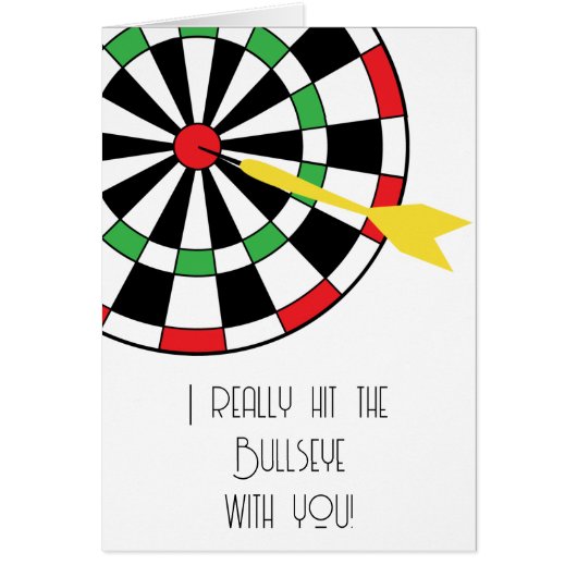 Ich trage das Bullseye mit dir! Darts Valentine (Vorne)