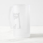Ich trage das Eichhörnchen Mattglas Bierglas (Vorderseite Links)