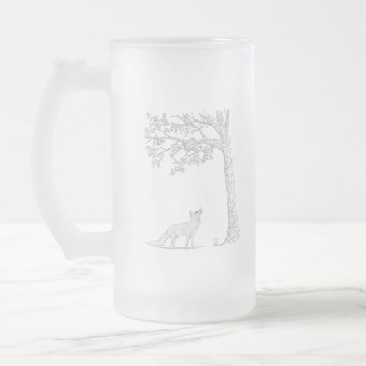 Ich trage das Eichhörnchen Mattglas Bierglas (Links)