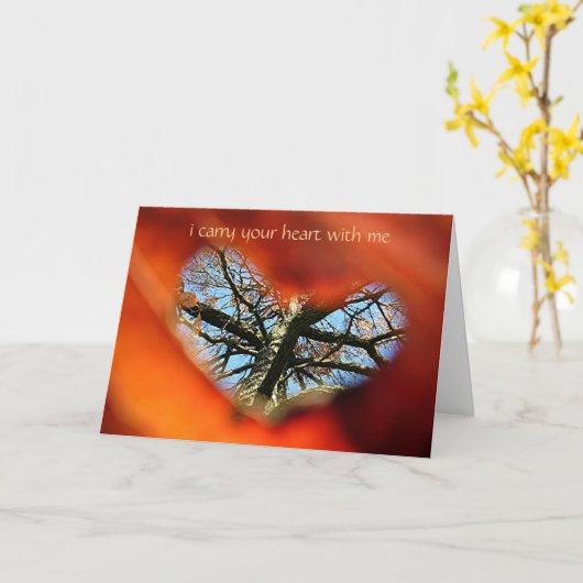 Ich trage dein Herz mit mir Karte (Gelbe Blume)