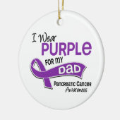 Ich trage den lila 42 Vater-pankreatischen Krebs Keramik Ornament (Links)