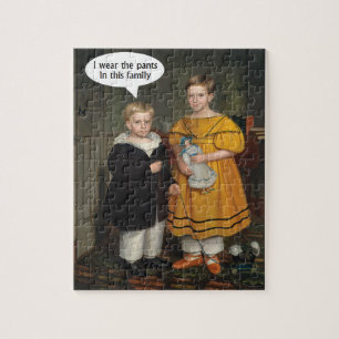 Ich trage die Hosen - Lustiges schwules Paar Puzzle