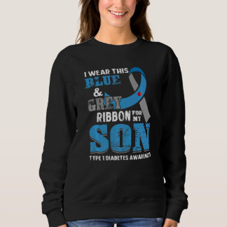 Ich trage diese blaue und graue Schleife für meine Sweatshirt