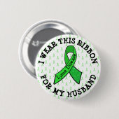 Ich trage dieses Band für meinen Mann Lyme Button (Vorne & Hinten)