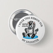 Ich trage dieses EDS-Band für meine Tochter Button (Vorne & Hinten)