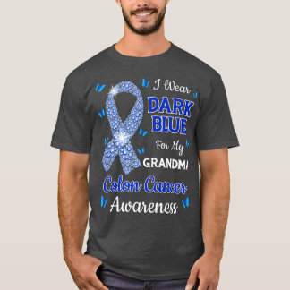 Ich trage dunkelblau für mein Oma-Colon-Krebsgesch T-Shirt