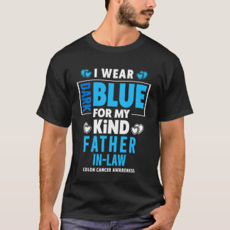 Ich trage Dunkelblau für meinen Schwiegervater Dar T-Shirt
