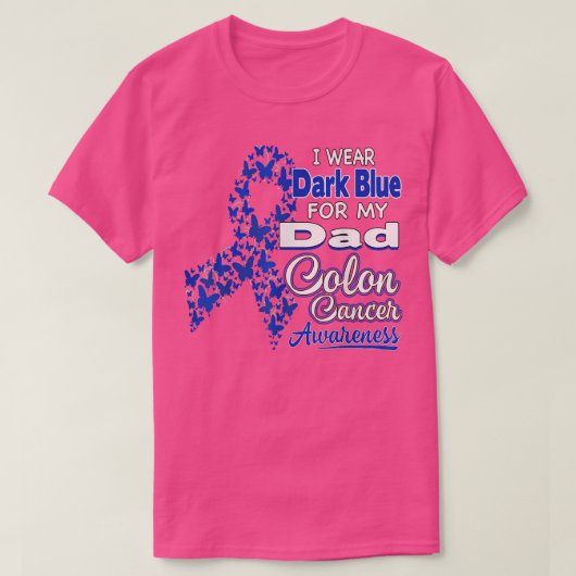 Ich trage dunkelblau für meinen Vater Colon Cancer T-Shirt (Design vorne)