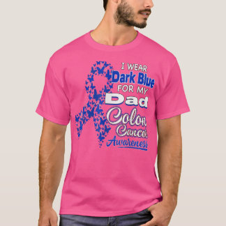Ich trage dunkelblau für meinen Vater Colon Cancer T-Shirt