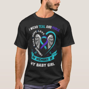 Ich trage ein Aquamarines und Lila Baby-Suizid-Bew T-Shirt