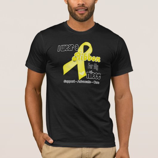 Ich trage ein Band für mein Nichte - Sarcoma T-Shirt (Vorderseite)