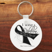 Ich trage ein Band für meinen Helden - Melanom Schlüsselanhänger (Vorderseite)