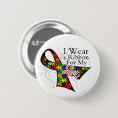 Ich trage ein Band für meinen Sohn - Button (Vorne & Hinten)
