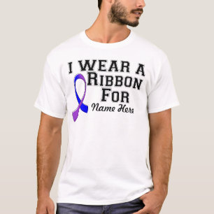 Ich trage ein blaues und Lila Band T-Shirt