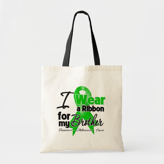Ich trage ein grünes Band für meinen Bruder Tragetasche (Vorne)
