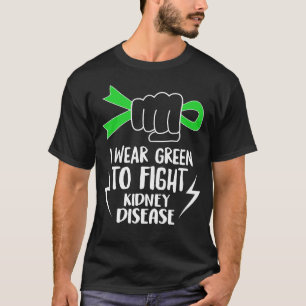Ich trage ein grünes Shirt zur Bekämpfung von Nier