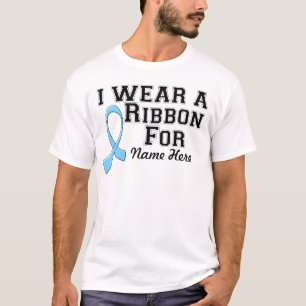 Ich trage ein helles blaues Band T-Shirt