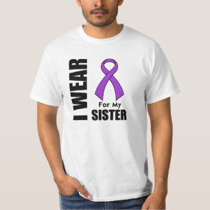 Ich trage ein lila Band für meine Schwester T-Shirt