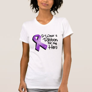 Ich trage ein lila Band für meinen Held T-Shirt