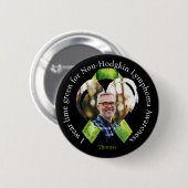 Ich trage ein limettengrünes Bewusstseinsfoto Button (Vorne & Hinten)