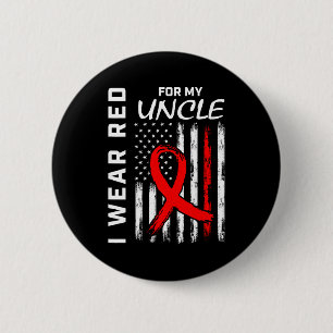 Ich trage ein rotes Band für meinen Onkel, um auf  Button
