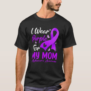 Ich trage ein violettes Band für das Alzheimer-Bew T-Shirt