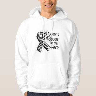 Ich trage ein Zebra-Band für meinen Held Hoodie