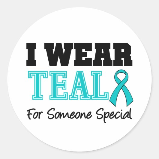 Ich trage eine Aquamarine Multifunktionsleiste für Runder Aufkleber (Vorderseite)