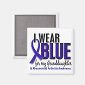 Ich trage eine blaue Enkelin 10 Rheumatoide Arthri Magnet (Vorderseite/Rückseite)