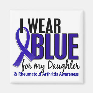 Ich trage eine blaue Tochter Rheumatoide Arthritis Magnet