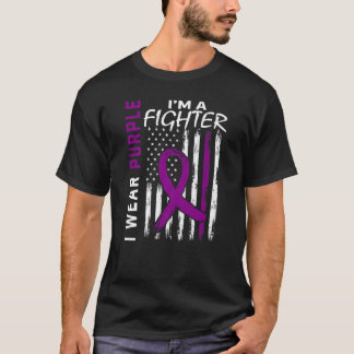 Ich trage eine Lila Fighter Epilepsy Awareness Fla T-Shirt