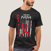 Ich trage eine rote Papa-Herzerkrankung T-Shirt (Vorderseite)