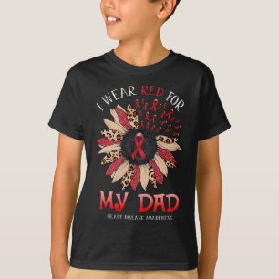 Ich trage eine rote Schleife für Vater Herzerkrank T-Shirt
