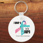 Ich trage eine Schilddrüsenkrebserde für die Heilu Schlüsselanhänger (Vorderseite)