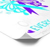 Ich trage einen Aquamarinen und Lila Selbstmordged Poster (Ecke)