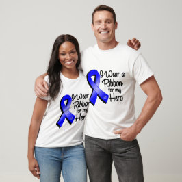 Ich trage einen blauen Band für meinen Helden T-Shirt