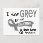 Ich trage einen grauen 42-Tochter-Hirntumor Postkarte (Vorderseite)
