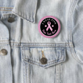 Ich trage einen rosa Glitzer für Brustkrebs Button (Beispiel)
