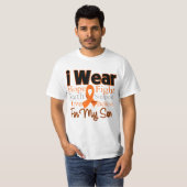 Ich trage einen Streifen Collage Son - Leukämie T-Shirt (Vorne ganz)