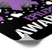 Ich trage Epilepsie Awareness Support Ribbon Poster (Ecke)