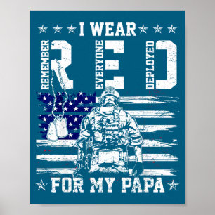 Ich trage freitags rot für meinen Papa als Unterst Poster