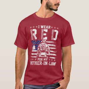 Ich trage freitags Rot für meinen Schwiegervater T-Shirt