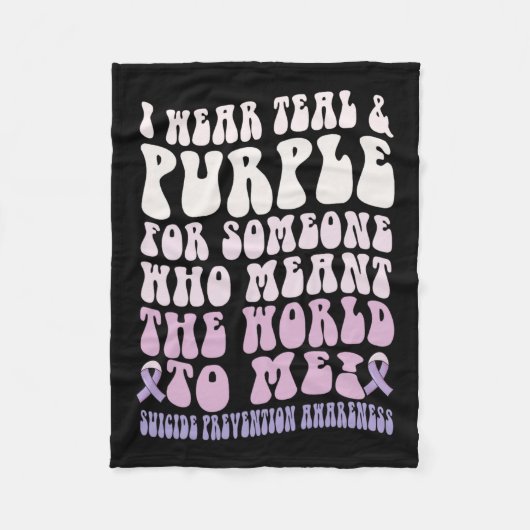 Ich trage für jemanden, der World to Me Suizid bed Fleecedecke (Vorderseite)