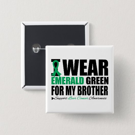 Ich trage für meinen Bruder Leberkrebs Button (Vorne & Hinten)