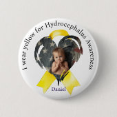 Ich trage Gelb für das Hydrocephalus-Bewusstsein F Button (Vorderseite)